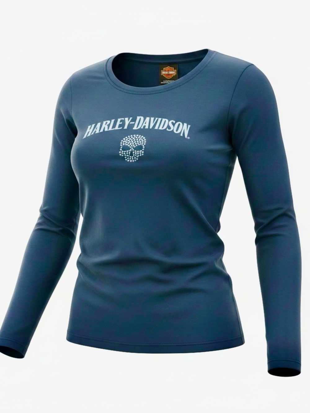 Harley-Davidson Women's Royal Blue Long Sleeve Logo Tee